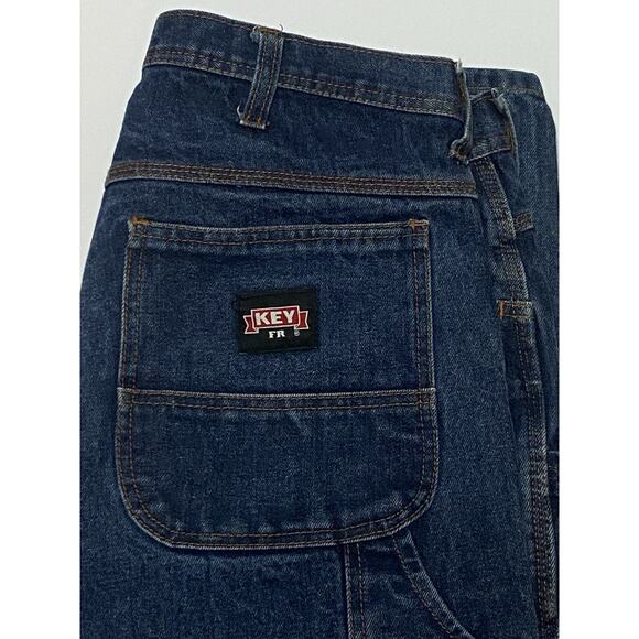 Key FR Mens Blue Jeans HRC2 Cotton Sze 36x32 Welding Workwear - Picture 1 of 10